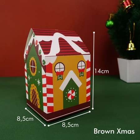 

Box Natal Christmas Hampers Gift Box Kue Kering Kotak Hadiah Gable Box Natal Christmas Brown Xmas