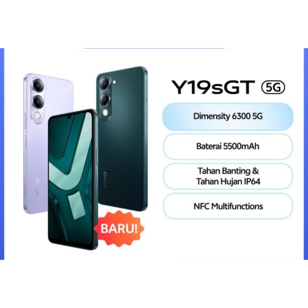 Vivo Y19s GT 5G ram 8/128 Garansi Resmi