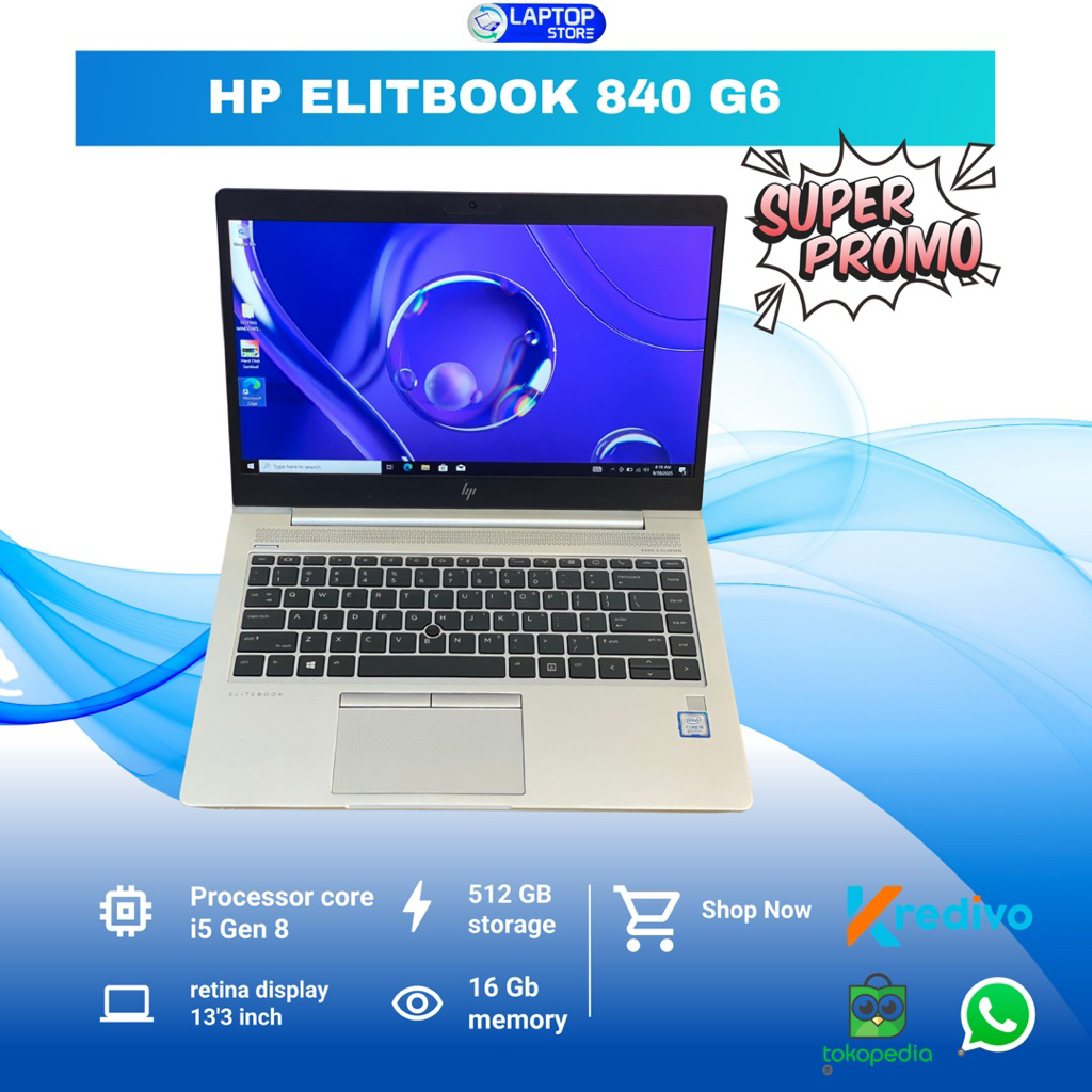 Hp elitbook 840 G6 Core i5 Ram 16Gb ssd 512Gb