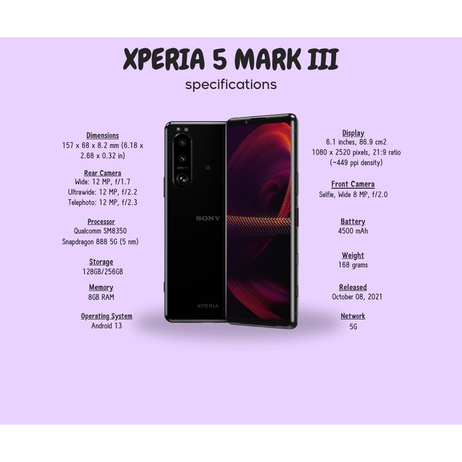 SONY XPERIA 5 MARK III 8-128GB SECOND ORIGINAL