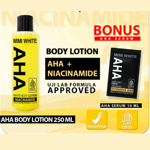 MIMI WHITE AHA Niacinamide Body Lotion -  BPOM