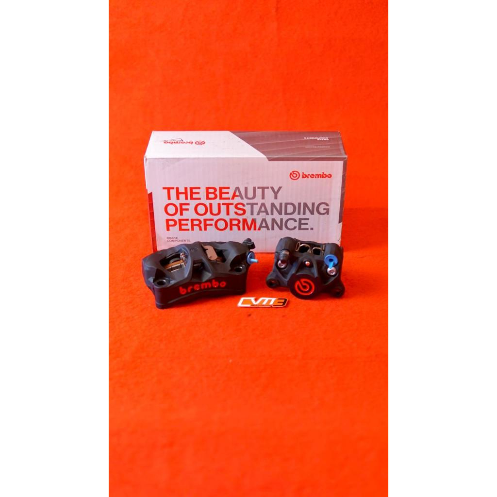 Termurah Kaliper Brembo Stylema 4P & Brembo 2P Black Red Logo Universal Ninja Nmax Xmax PCX ADV Aero