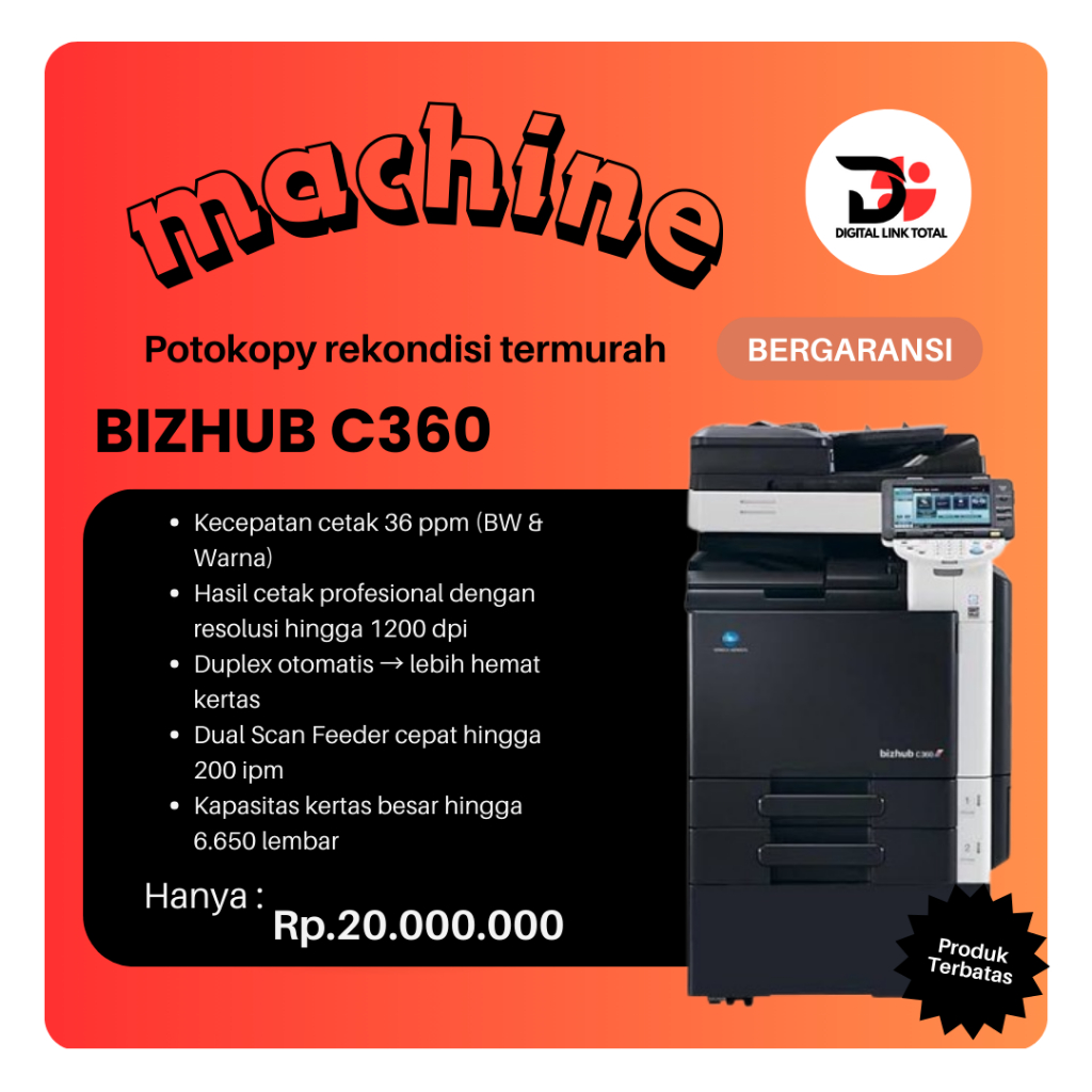 Mesin Fotocopy Bizhub C360  Mesin Fotocopy Warna Konica Minolta Mesin Fotocopy A3 C360