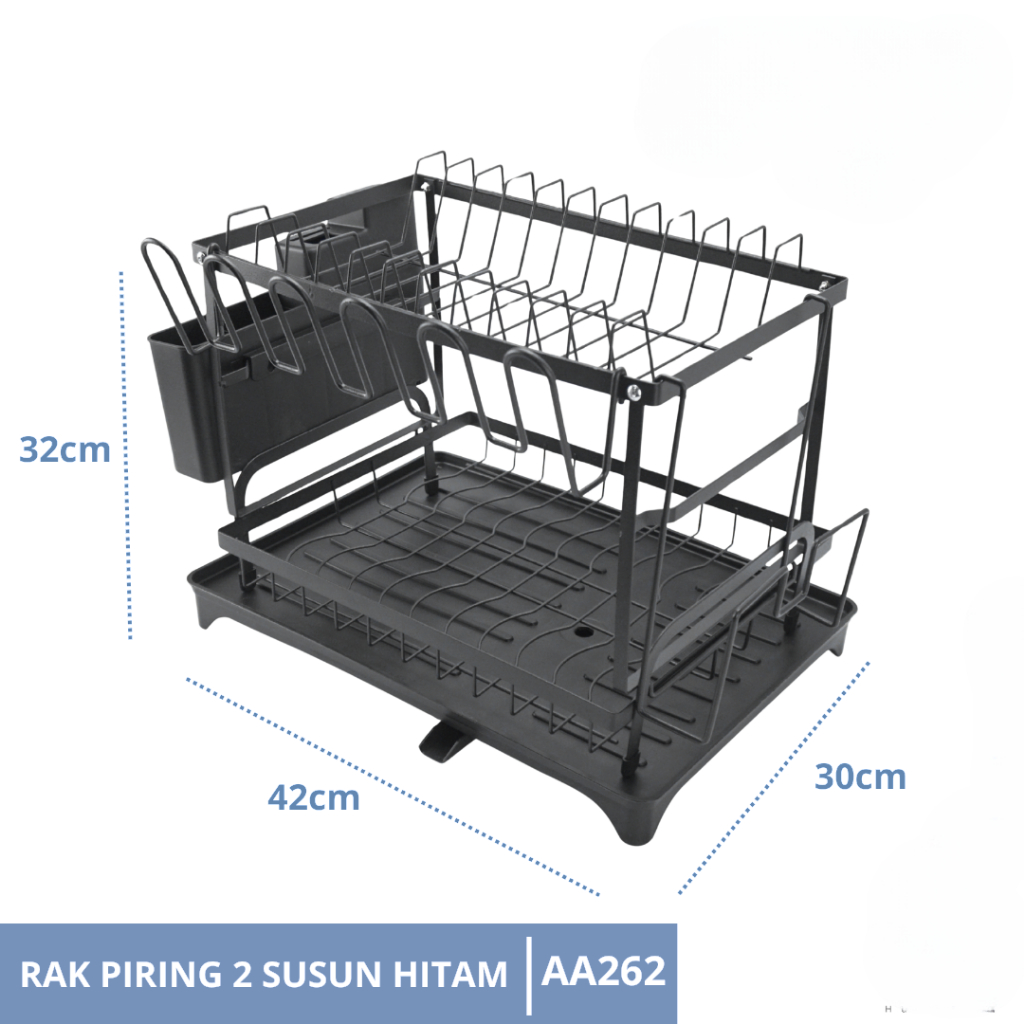 Sinarterang3 Rak Piring Aesthetic Putih Hitam Minimalis Rak Anti Karat Dapur Kekinian Hemat Tempat