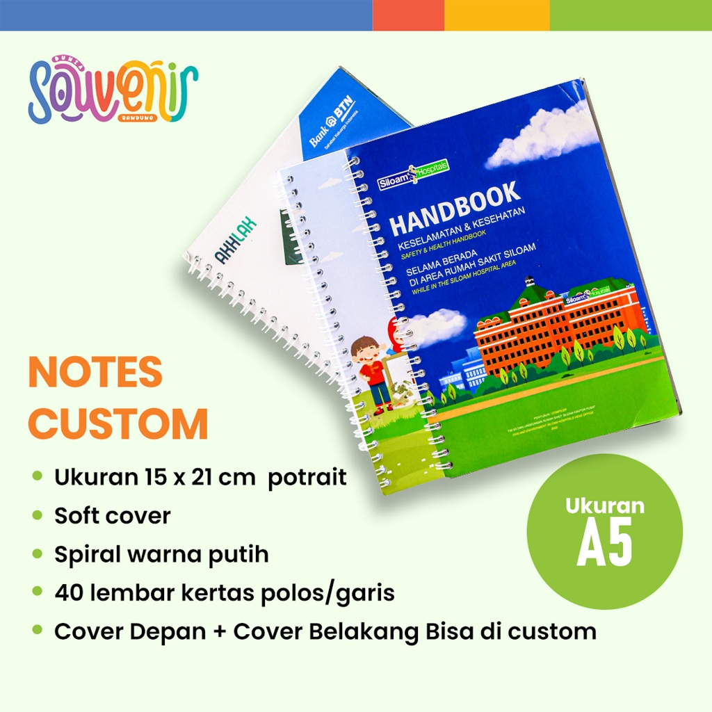

CUSTOM Notebook & Notepad | Cetak Notes | Souvenir Pernikahan Catatan Event Kegiatan Organisasi Uk A5