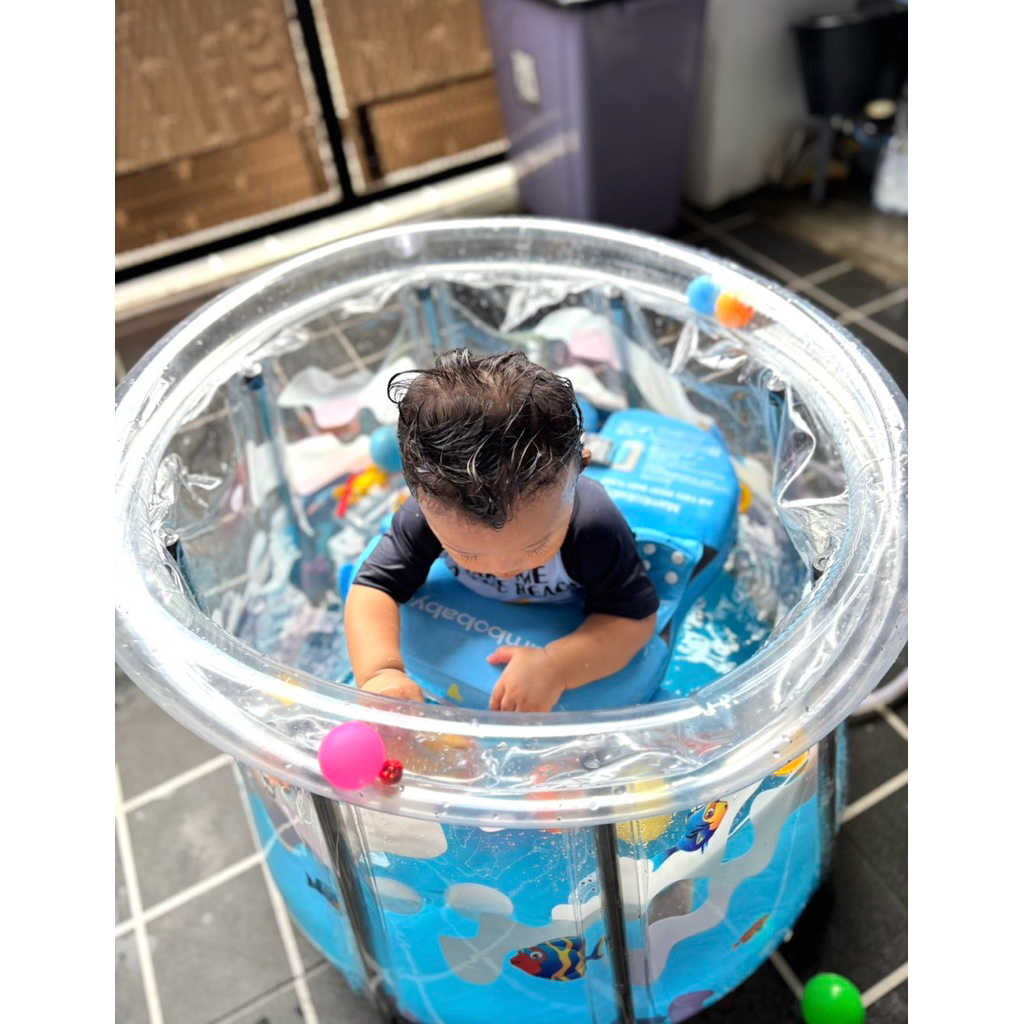 Preloved . Kolam renang bayi baby SPA 70x70 pool swimming FLOW bulat mandi sugar. FREE PELAMPUNG