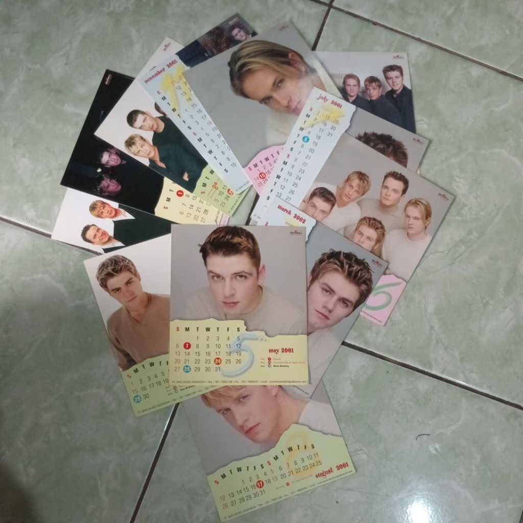 Kalender Langka Special Boyband Westlife Edition Official Sony Bmg Music Entertainment Tahun Maret 2