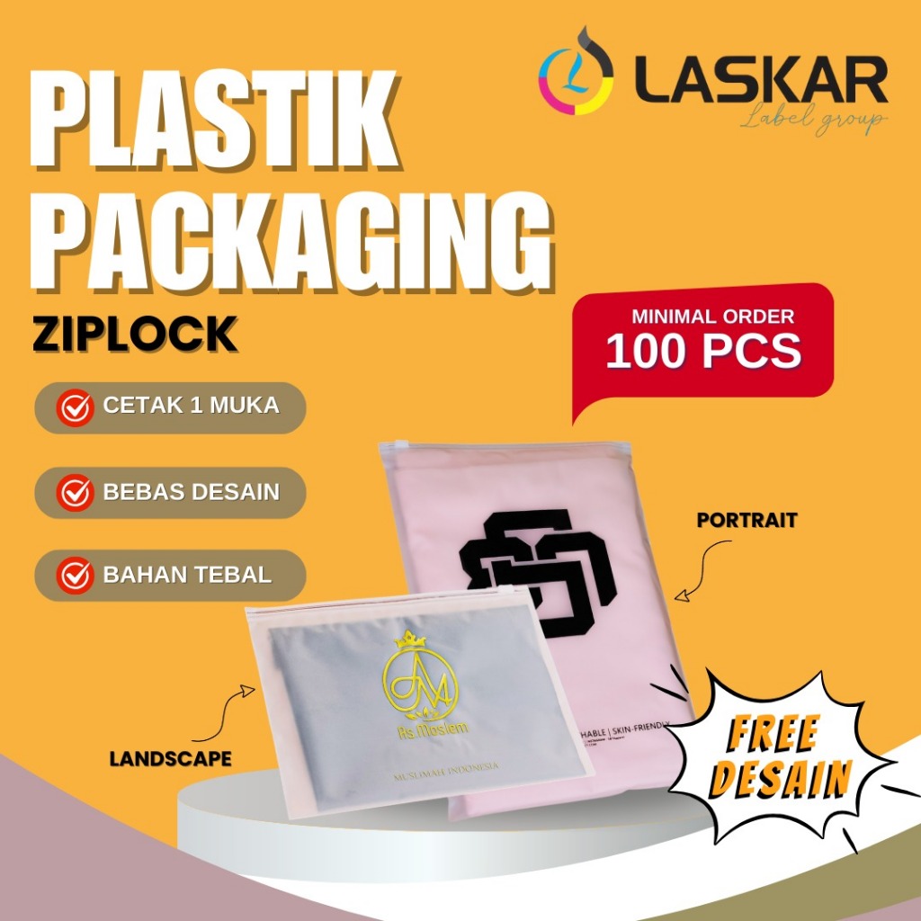 plastik zipplock packaging custom Merek Sendiri - Plastik Mika Ziplock Sablon