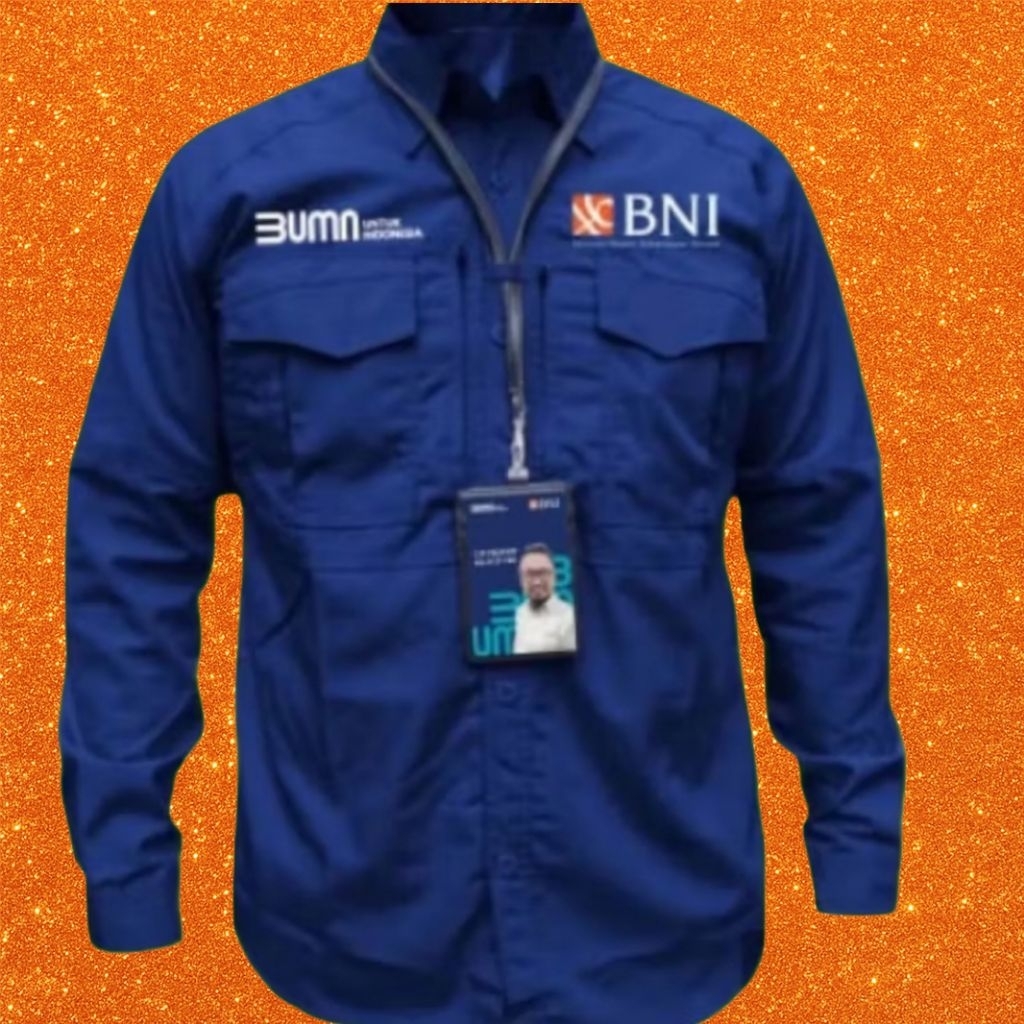 KEMEJA BANK BNI SERAGAM BNI BAJU BNI KEMEJA M TAC