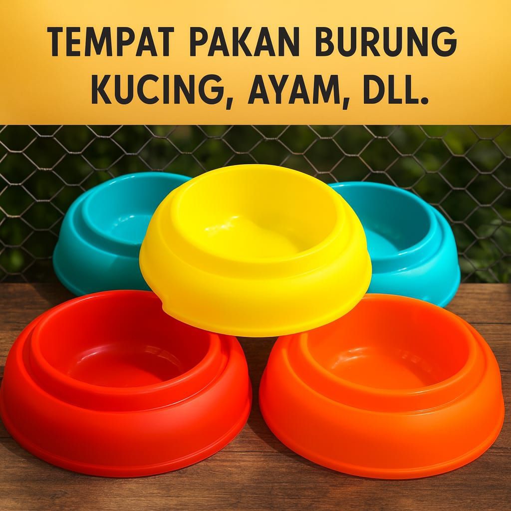 Cepuk Wadah Pakan Ayam Burung Merpati Bebek Unggas Tempat pakan kucing
