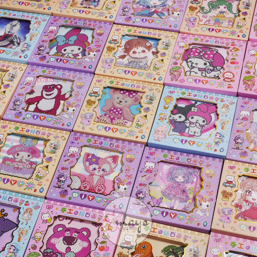 

DIY Diamond Painting Kit Set Sanrio Kuromi 15cm Manik Lukisan Mainan Edukasi Anak Montessori Sensory