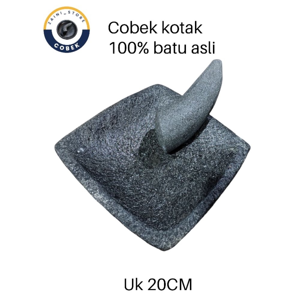 Cobek kotak manual Batu asli 100% Uk 20 full pahatCobek kotak manual Batu asli 100% Uk 20 full pahat