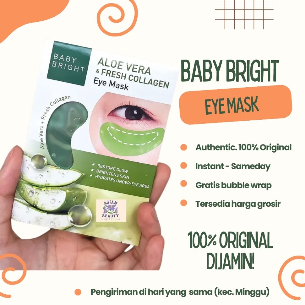 [100% ORI] eye mask THAI BABY BRIGHT eye patch gel