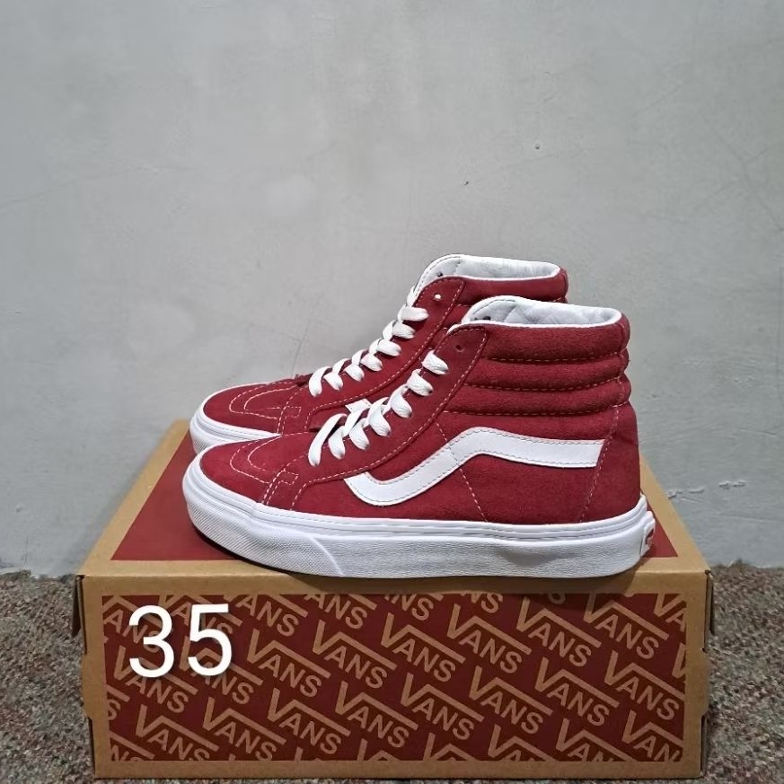 Vans Sk8 Hi Red Maroon classic Original