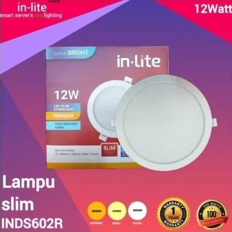 InLite Downlight Panel 12w | InLite INDS602R 12w | InLite LED Panel Inbow Bulat 12w