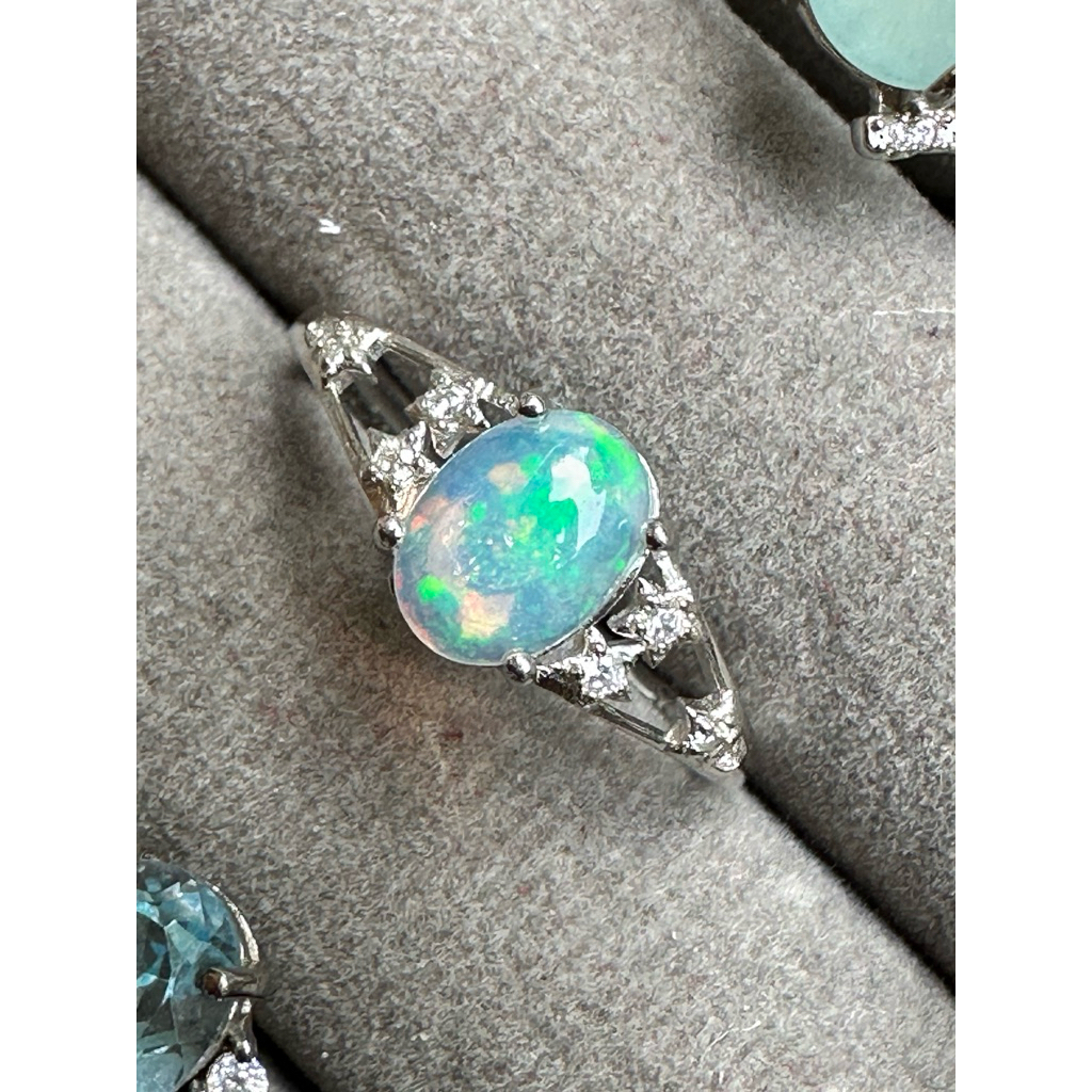 Ethiopian Opal adjustable ring - S925