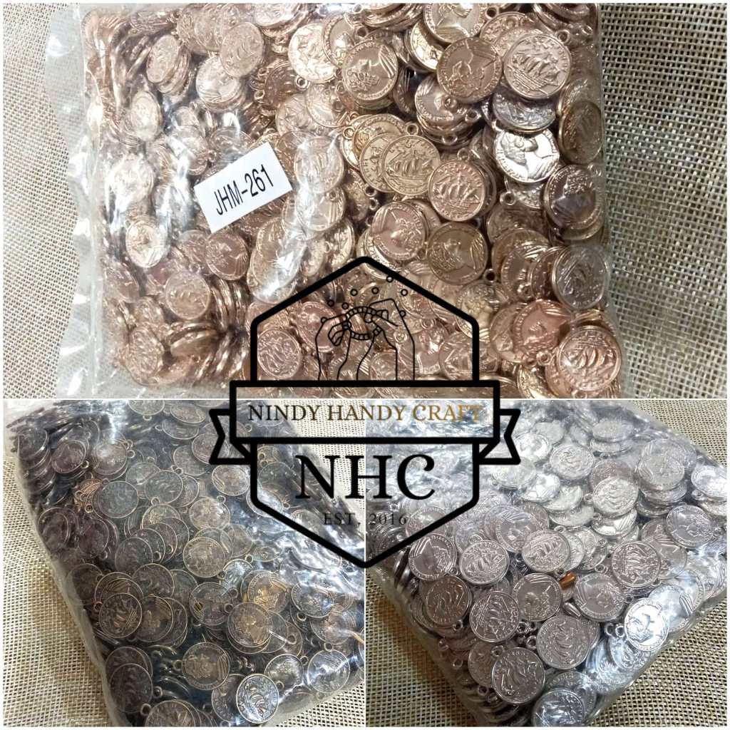 Replika Koin Perak 15mm 250gram - Gandul Koin Perak - Gandul koin China - Koin lama