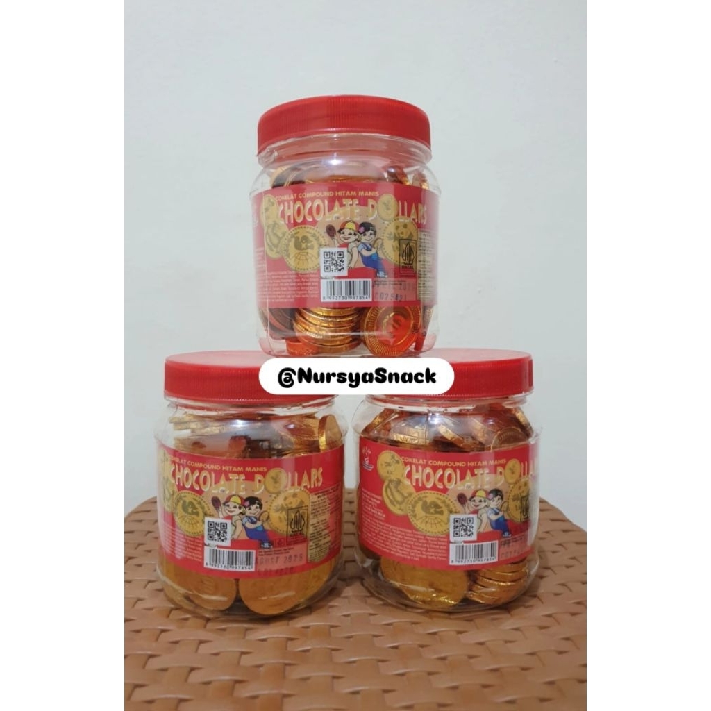 

Chocolate Dollars Toples Pusan isi 100 pcs