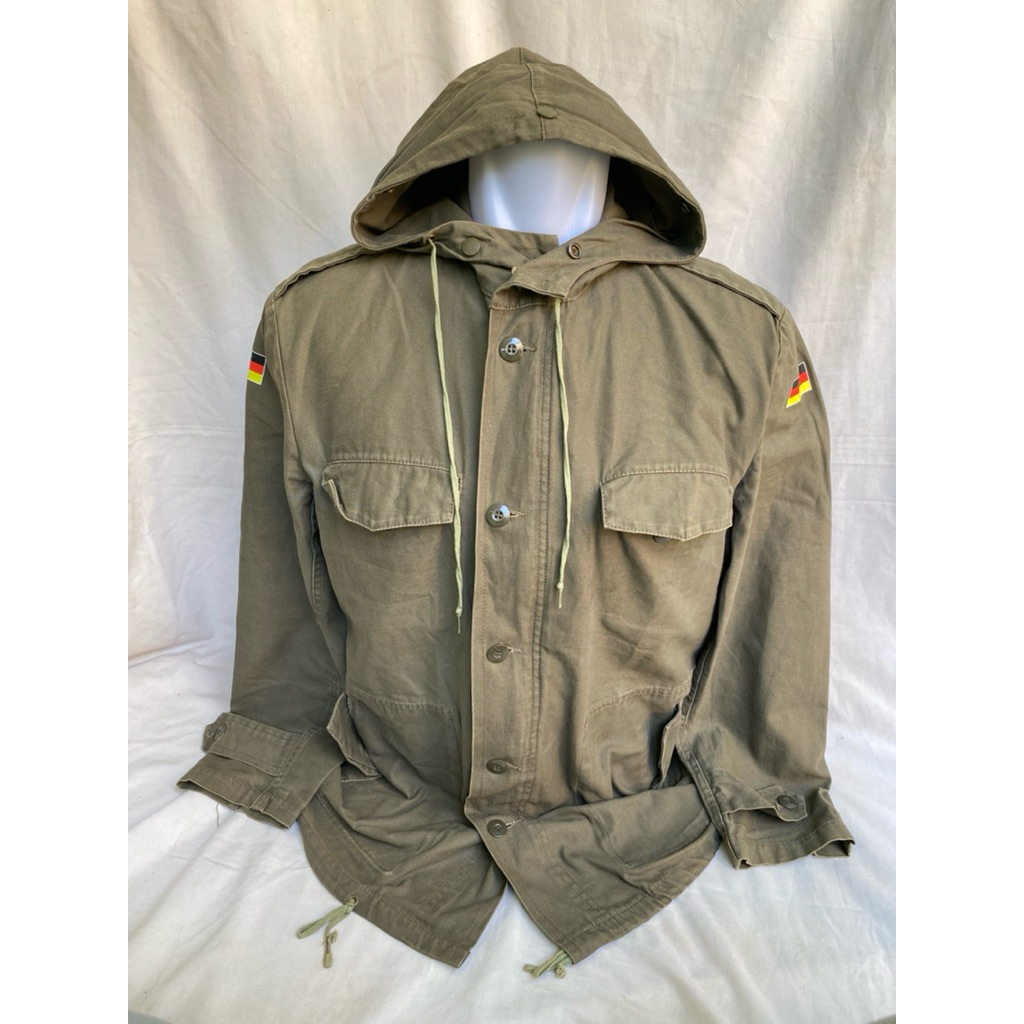 Coat Vintage Parka Reproduksi Moleskin ECWCS Olive Green Jerman (3)