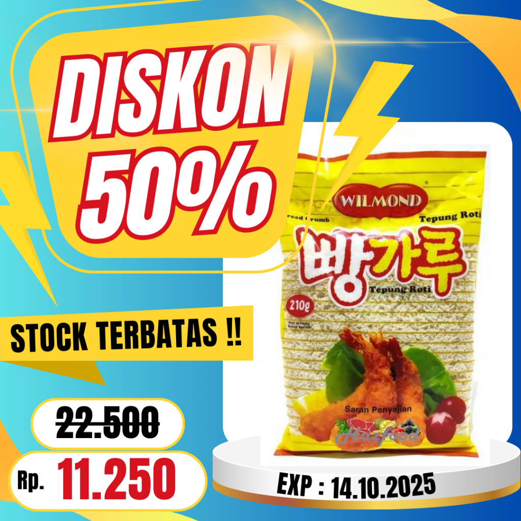 

Tepung Roti Wilmond 210gr / Bread Crumbs 210 GR
