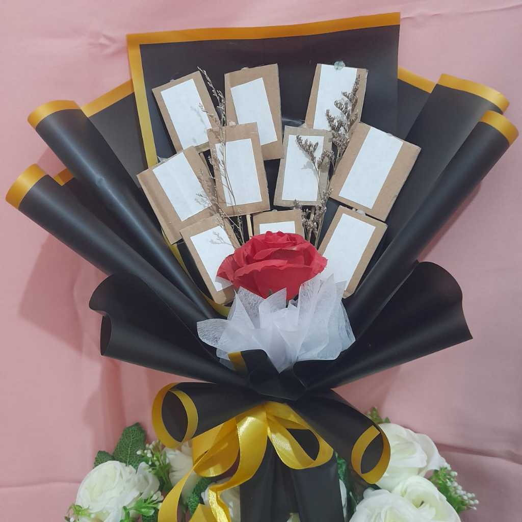 Buket SNACK ROKOK- ISI 5 10 Stik Kosongan - Tinggal tempel double tap