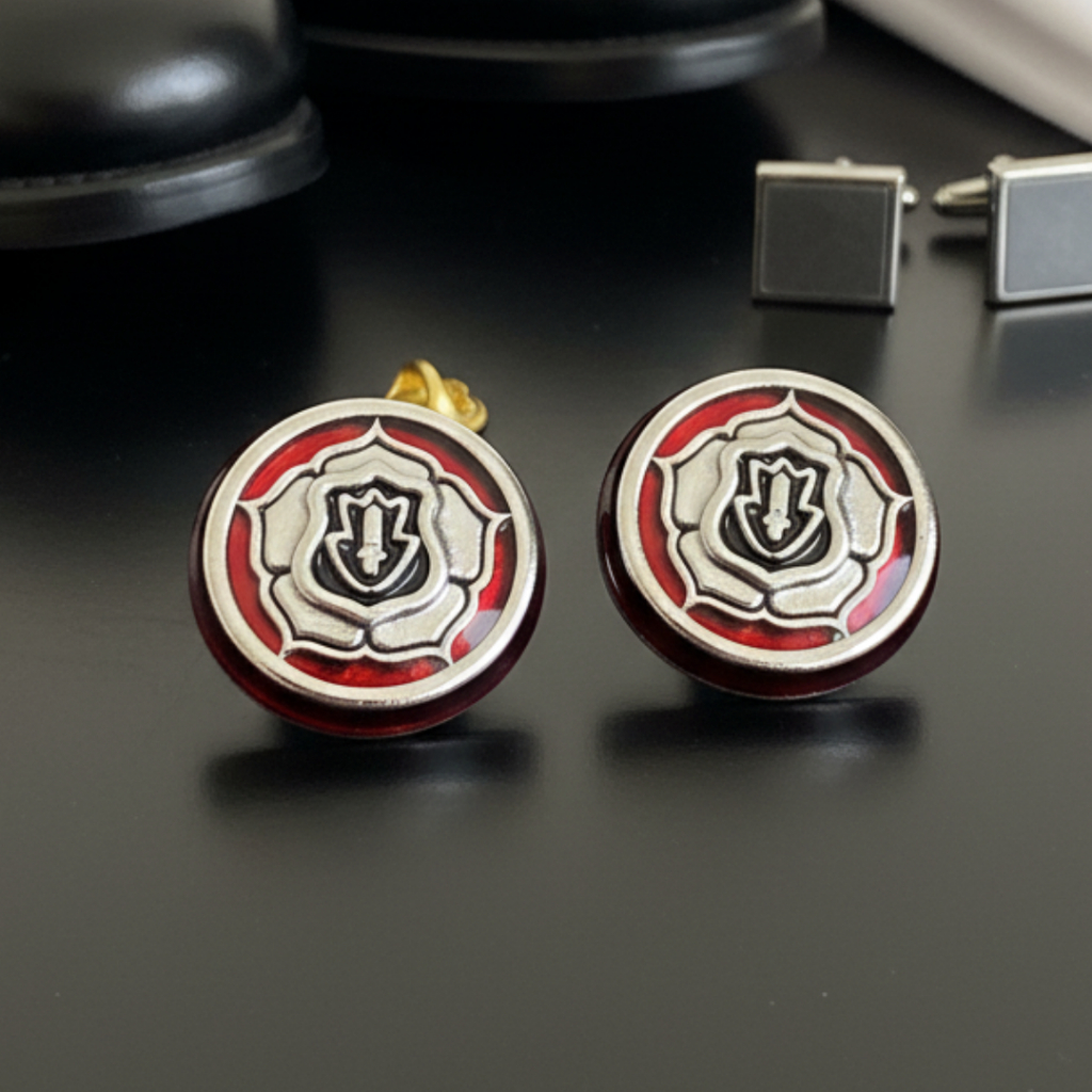 Pin Kerah Baju Satpam Security Pin Monogram Atribut Dinas Akrilik Set 1 Pasang Material Premium