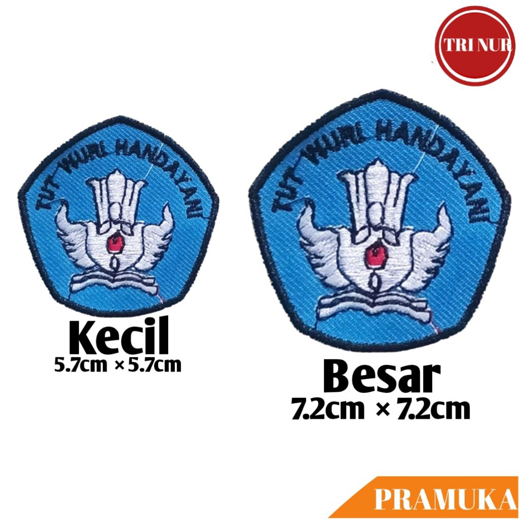 Badge TUTWURIHANDAYANI Bordir / Logo Sekolah Bordir / Bed Bordir / Logo TUTWURIHANDAYANI Sekolah Bor