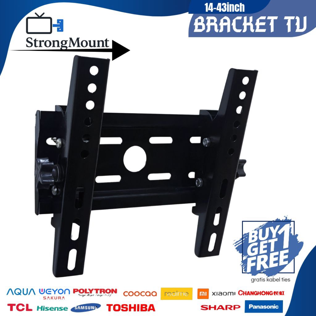 "Bracket TV LED LCD 14 - 43 Inch  Breket TV Dinding Universal 2 Arah Cocok untuk Semua Merk TV dan u