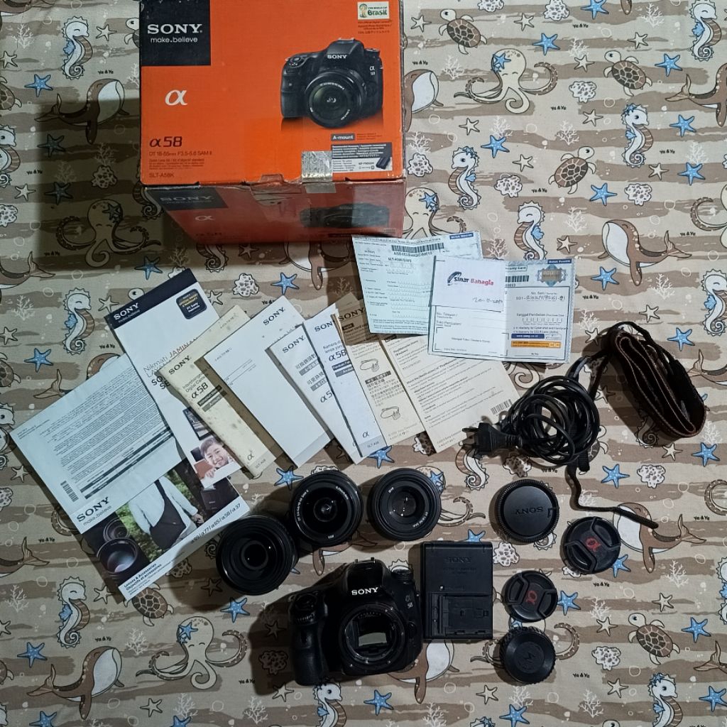 SONY A58 DSLR TERBAIK DIKELASNYA, TERMURAH BANYAK BONUS *(3 LENSA)