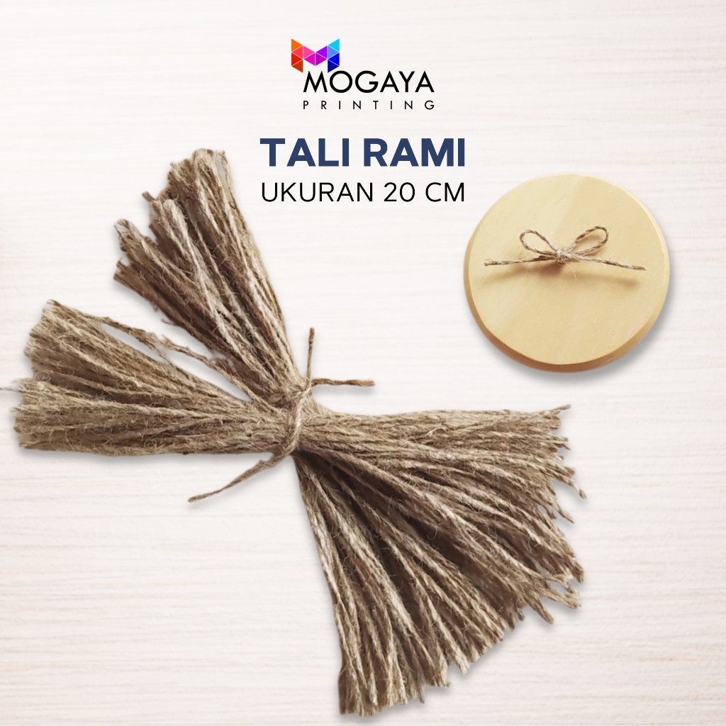 

MOGAYA PRINTING - Tali Rami Hang Tag Rope Hemp Murah - Sabuk Undangan Craft Rustic