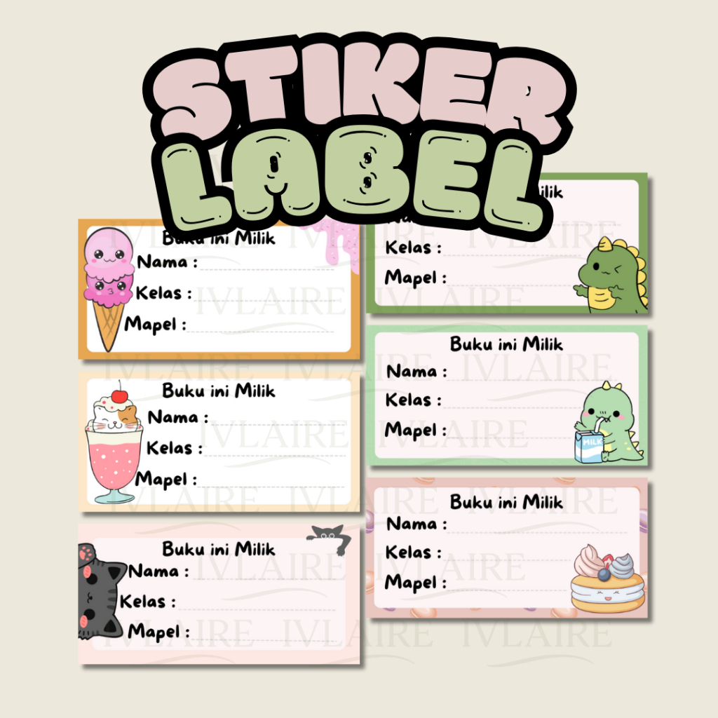

Stiker Nama Buku / Label Nama Anak IMOETZZ Season 2