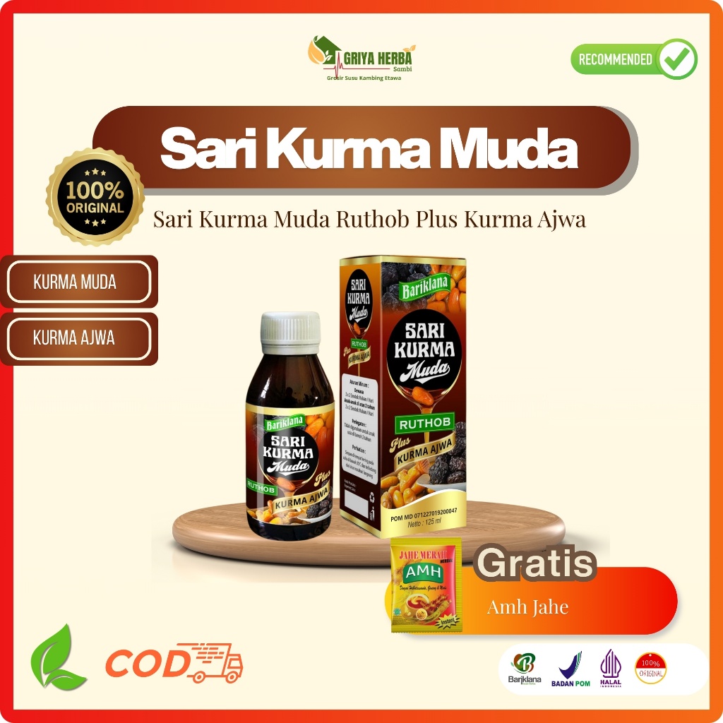Sari Kurma Muda Ruthob Plus Kurma Ajwa