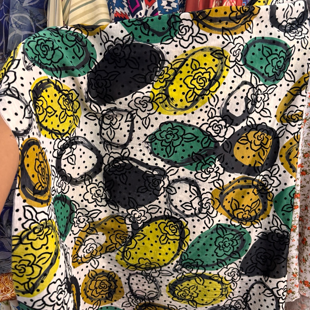 Kain Katun Silky Motif Bunga Warna Warni – Kain Adem Jatuh, Cocok Hijab, Outer, Gamis tre