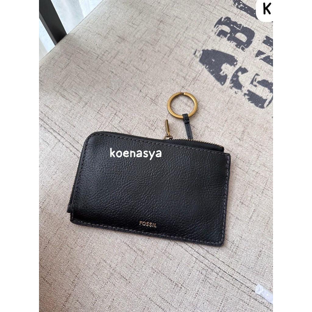 foss*l original ganci jori zip card case black new (kurleb 14 x t 9cm)