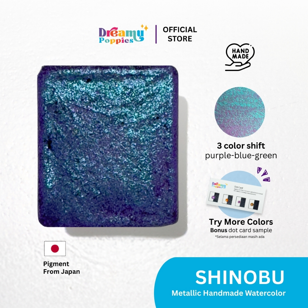 

Dreamy Poppies Shinobu Demon Slayer Inspired Handmade Mettalic Watercolor