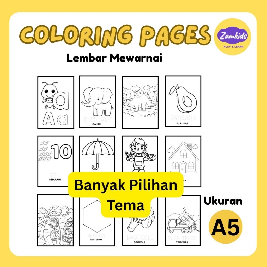 

KERTAS MEWARNAI GAMBAR AKTIVITAS EDUKASI ANAK BALITA PAUD TK