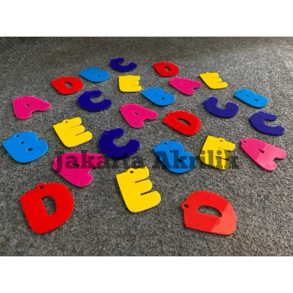 CUSTOM HURUF AKRILIK WARNA A - Z 26 Huruf