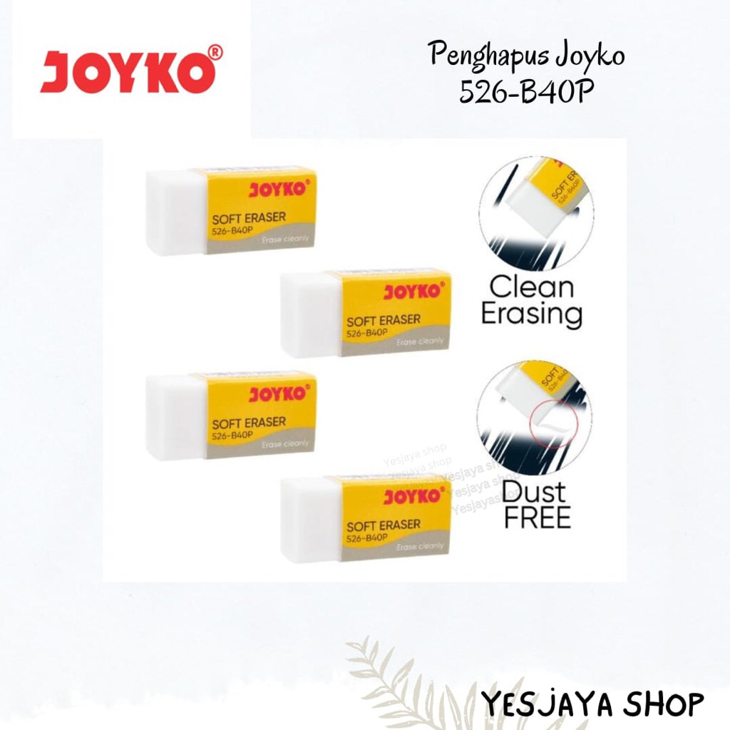 {1pc} Penghapus Joyko Putih Kecil / Penghapus Mini Joyko 526-B40P putih / Penghapus Joyko soft erase