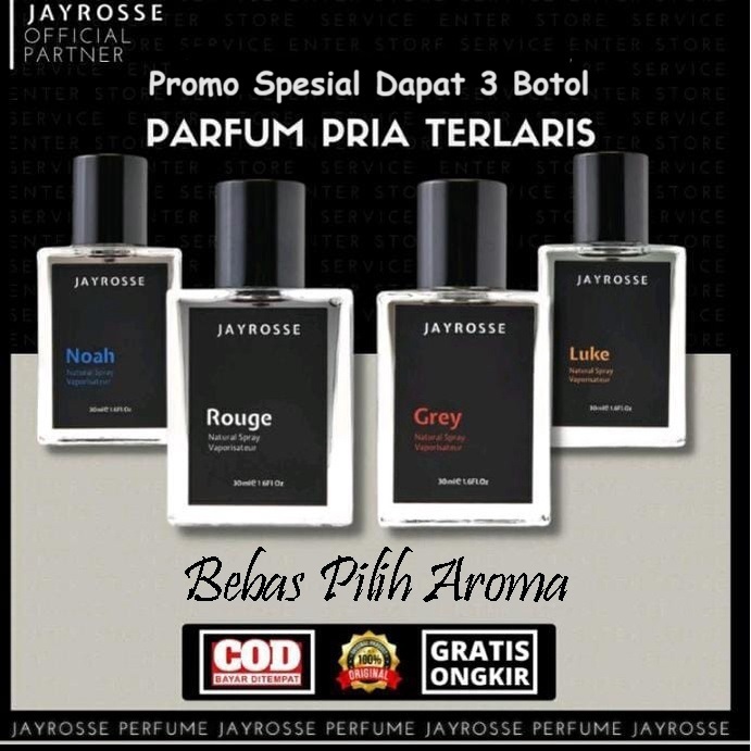 Beli 1 Dapat 3 Parfum Pemikat Parfum Jayrosse Grey Parfum Starboy Parfum pria tahan lama 30ml