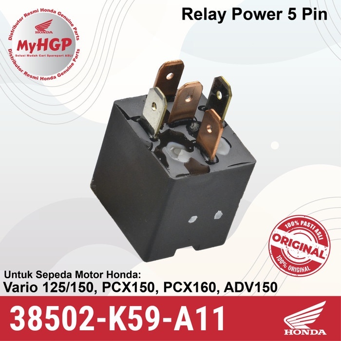Relay Bendik Stater Kaki 5 Honda Vario 150 Vario 125 LED PCX 150 Vario 160 ORI AHM 38502K59A11