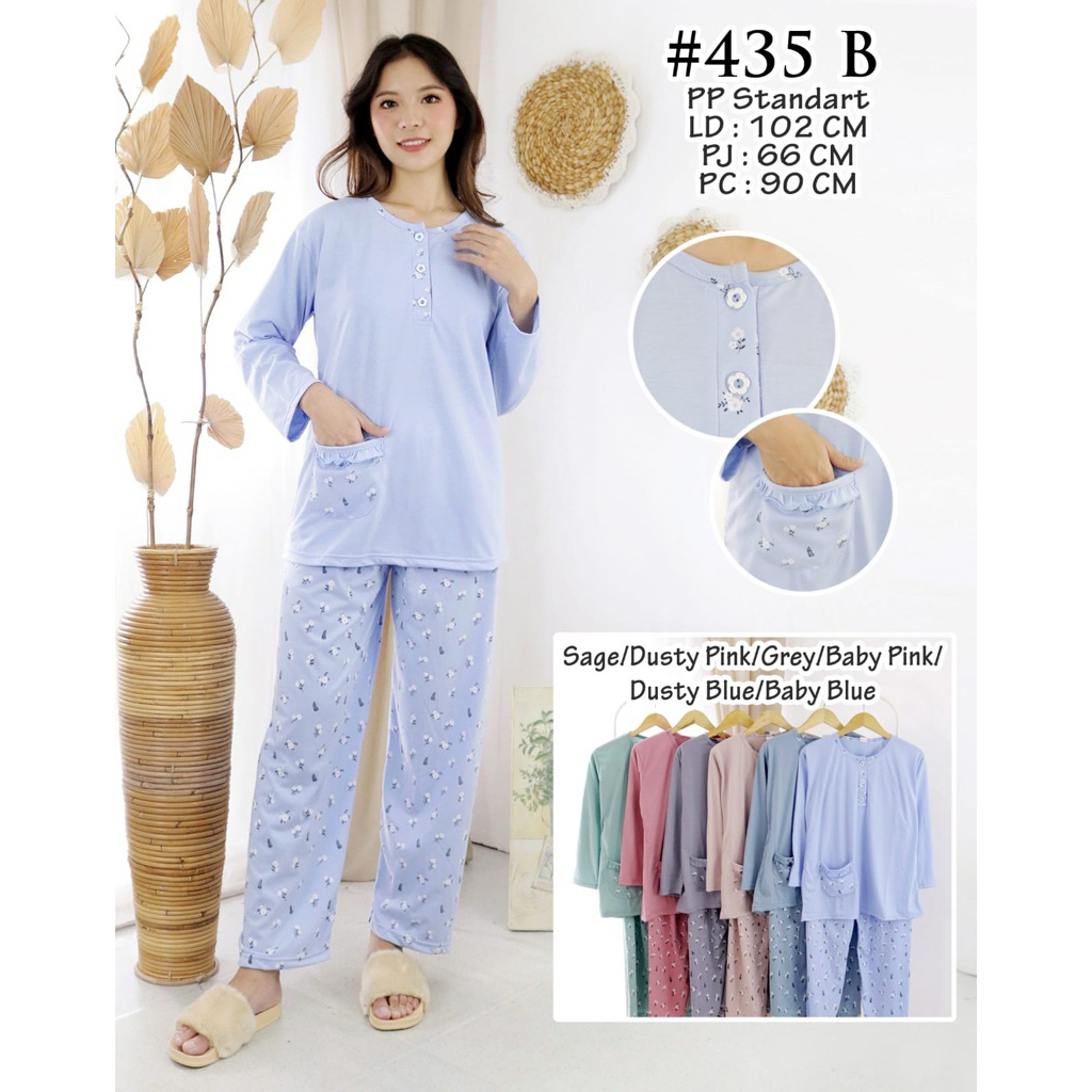 piyama baju tidur kaos katun wanita dewasa