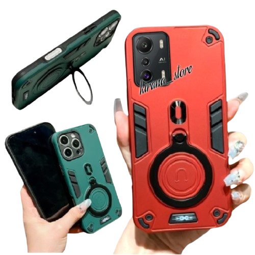 Case Hp Untuk INFINIX ZERO 5G 2023 Hard Case Robot Kickstand Casing Ring Pro stand Holder