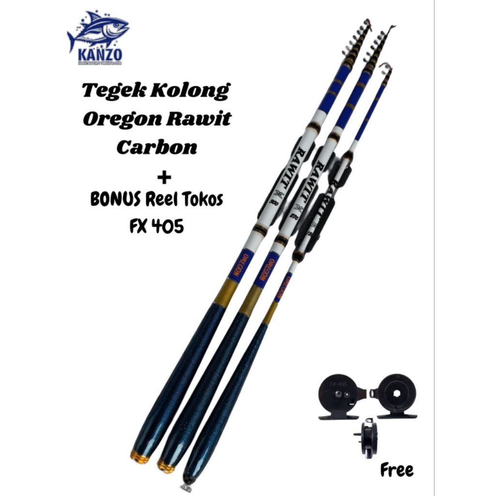 Joran Tegek Carbon Oregon Rawit set kolong tegek waduk