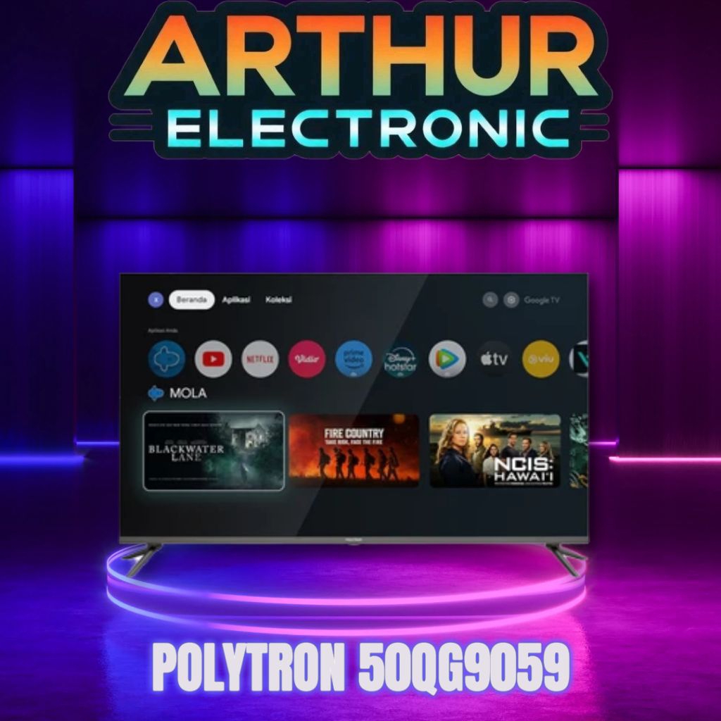 POLYTRON 50QG9059 4K GOOGLE TV EQLED 50 inch