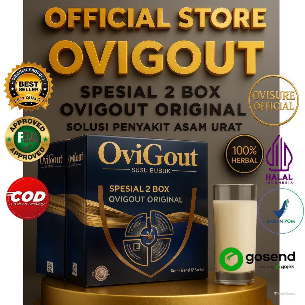 

(PAKET 2 BOX OVIGOUT) OVIGOUT ORIGINAL SOLUSI UNTUK PENYAKIT ASAM URAT DAN KESEHATAN TULANG SENDI