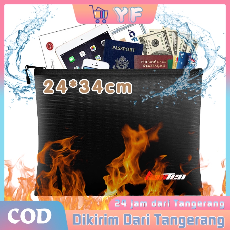 

Organizer Tas Tahan Api Dan Air Fireproof Waterproof Document Bag