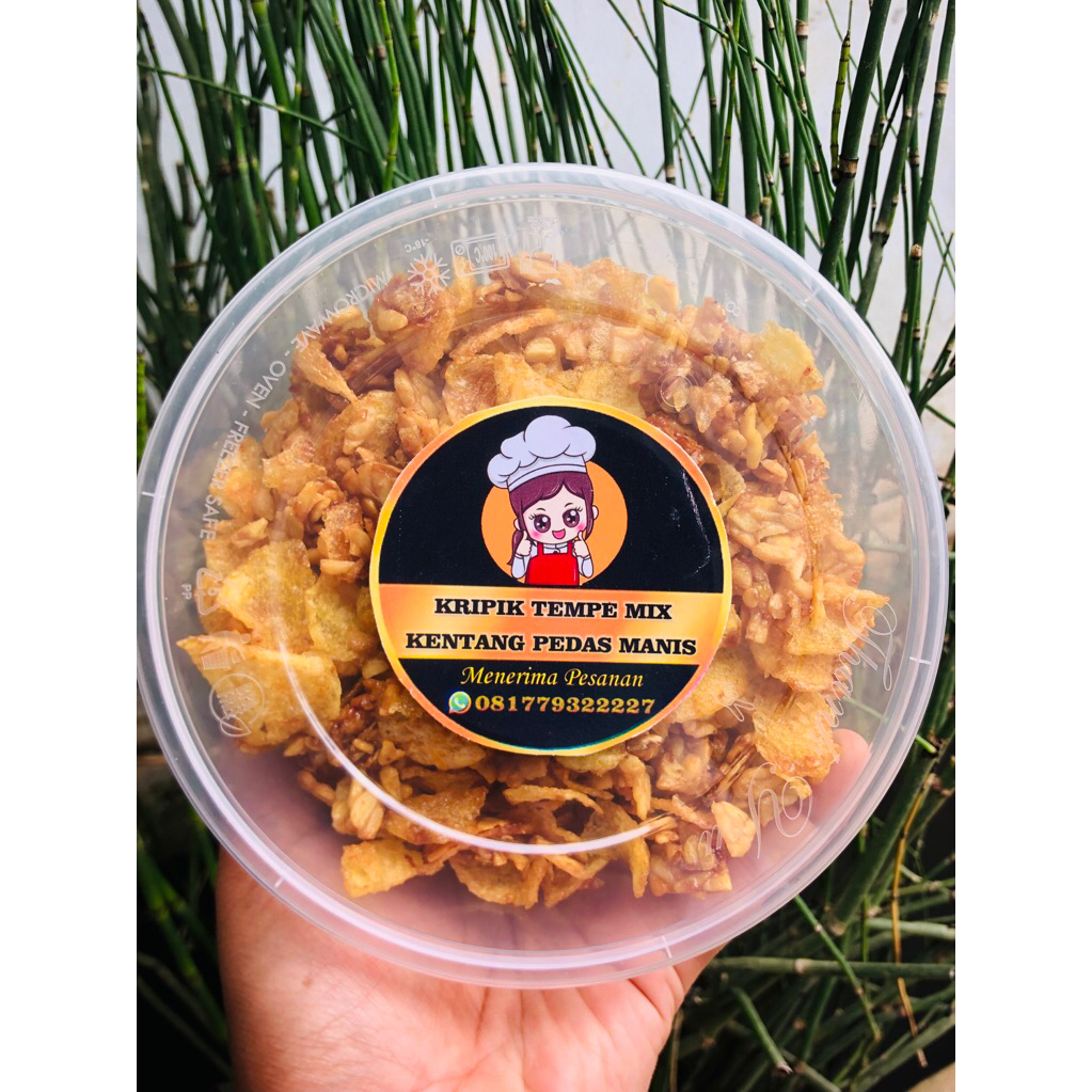 kering tempe mix kentang pedas manis kriuukkk