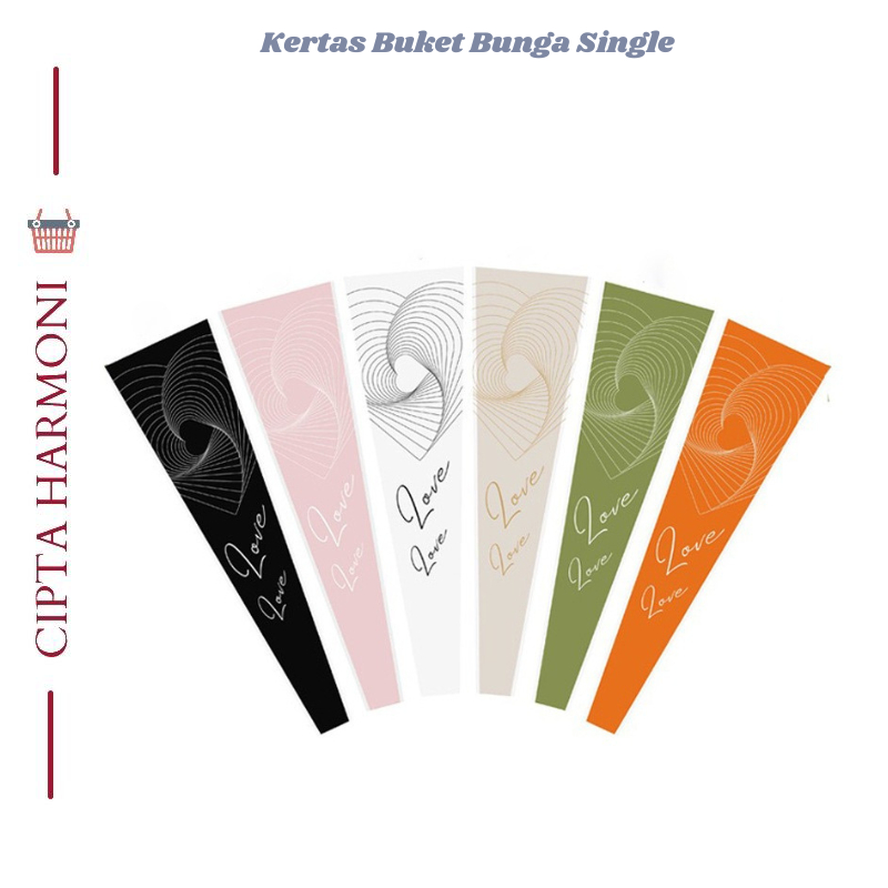 

50 LEMBAR Plastik Bunga Mawar 1 tangkai Wrapping Plastik untuk Mini Buket Rose SF09