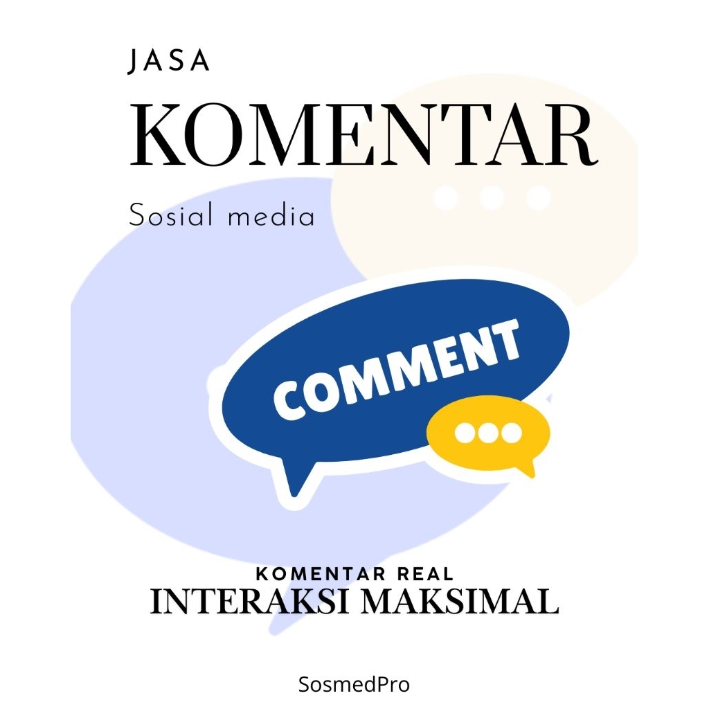 Jasa komentar | Jasa komentar Custom | Jasa  komen | Jasa komentar sosial media | Jasa komentar tikt