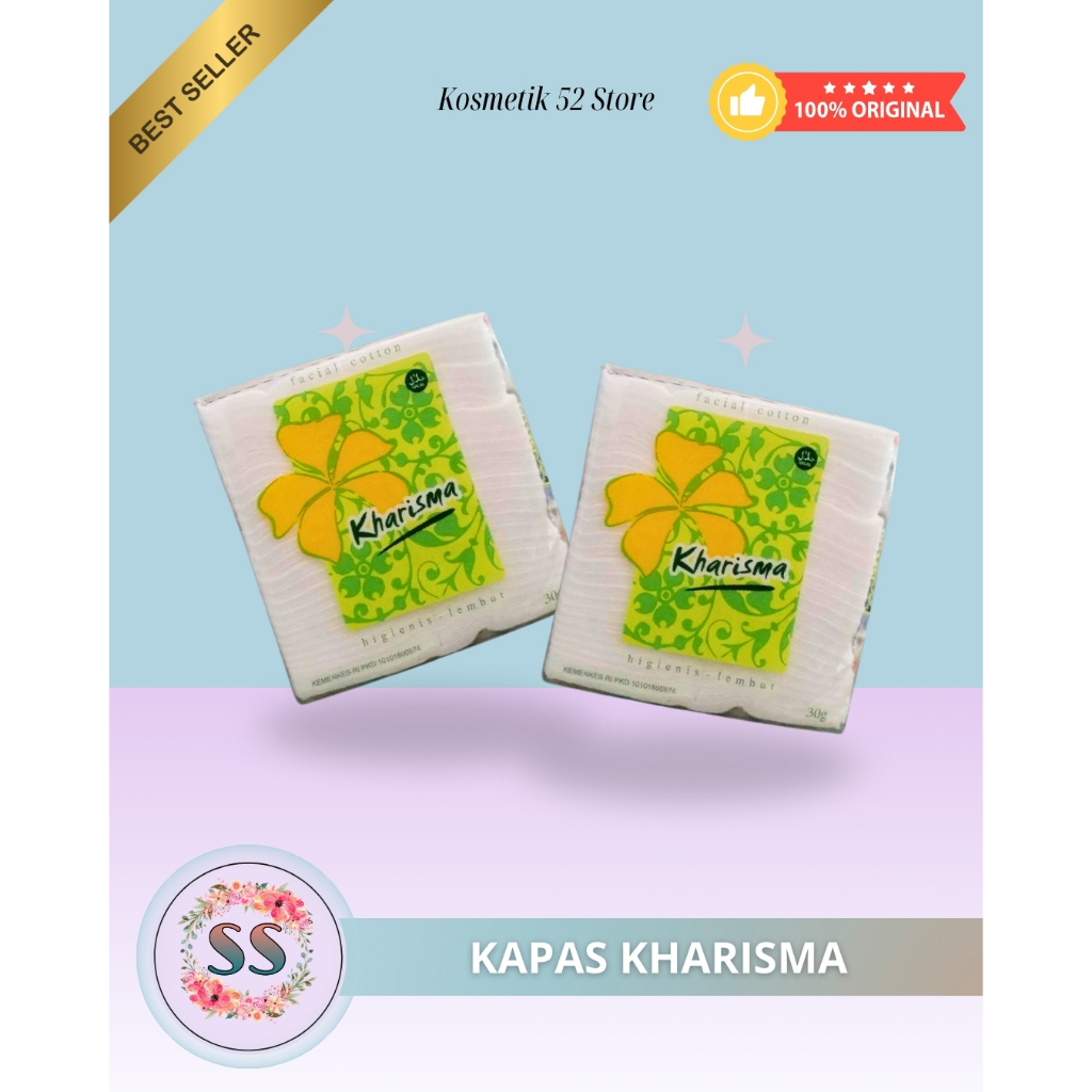 Kapas Kharisma | 30 Gram | Kapas Pembersih Wajah / Kapas Kharisma